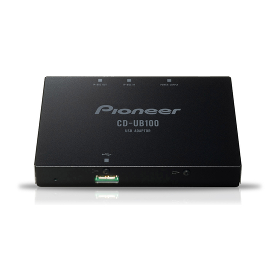 Pioneer CD-UB100 Manual Del Usuario