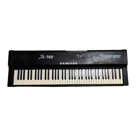 Studiologic SL-760 Manual Del Usuario