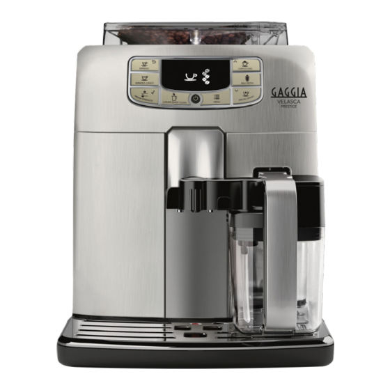 Gaggia Milano GAGGIA VELASCA PRESTIGE Manuales