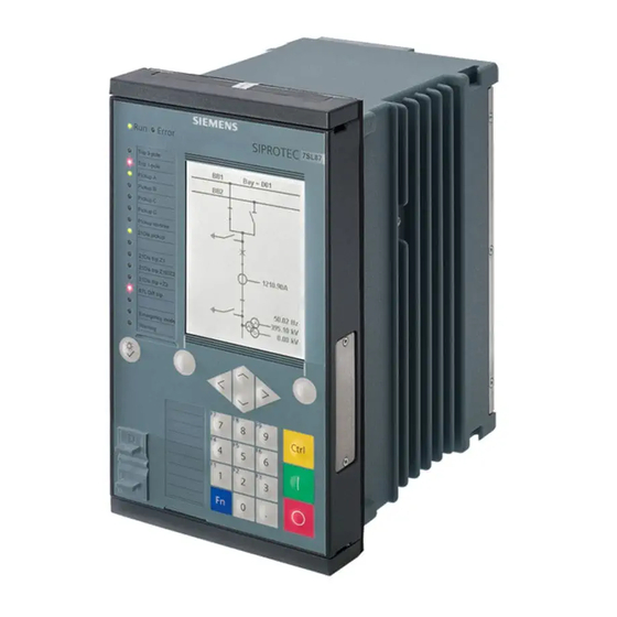 Siemens SIPROTEC 5 7SJ82 Manual