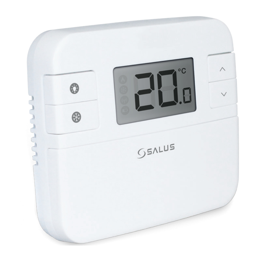 Salus Rt08 Guía rápida de Salus Controls RT310, RT310TX, RT310RF | ManualsLib