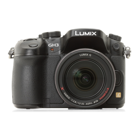 Panasonic Lumix DMC-GH3 Instrucciones De Funcionamiento