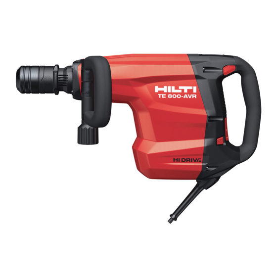 Hilti TE 800-AVR Manual Del Usuario