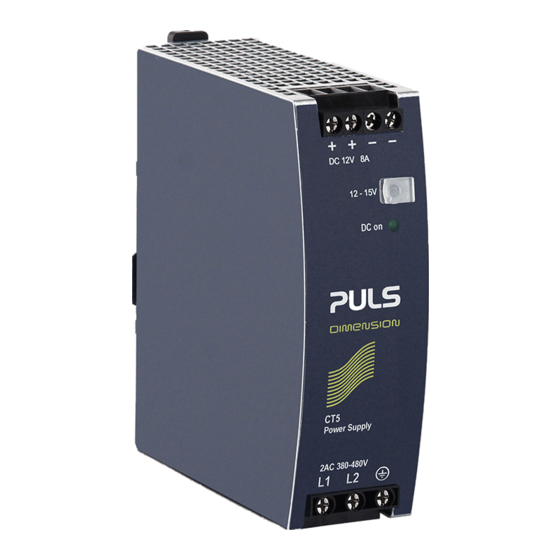 Puls CT5-Serie Manual De Instrucciones