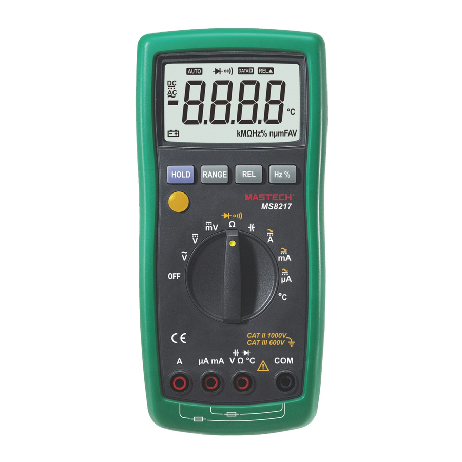 Mastech MS8217 Guia De Inicio Rapido