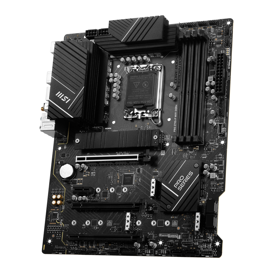 MSI PRO Z790-P WIFI DDR4, PRO Z790-P DDR4 - Manual de la Placa Base