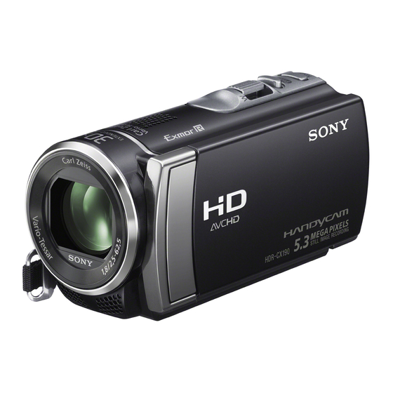 Sony HANDYCAM HDR-CX190 Manuales