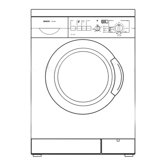 Bosch WF 2460EE Instrucciones De Uso Y Montaje