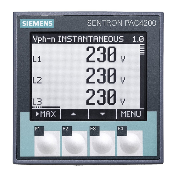 Siemens SENTRON PAC4200 Manual De Sistema