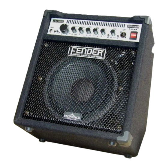 Fender Bassman 100 Instrucciones De Funcionamiento