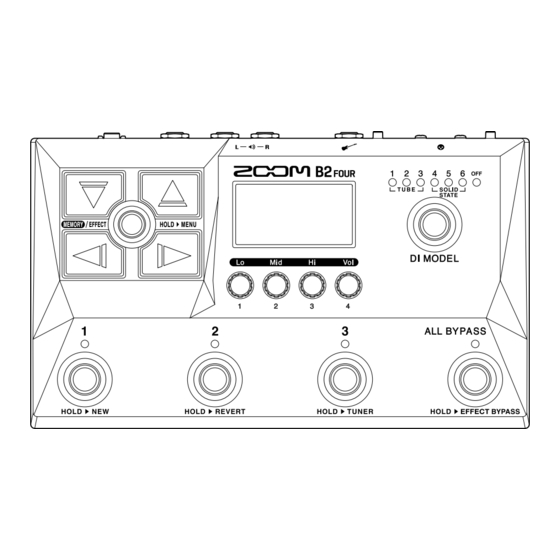 Zoom B2 FOUR Manual De Instrucciones