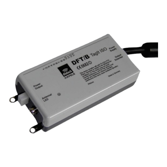 hafele Dialock DFT/B Tag-it ISO Instrucciones De Montaje Y De Servicio