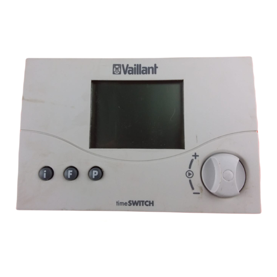 Vaillant timeSWITCH 140 Manuales