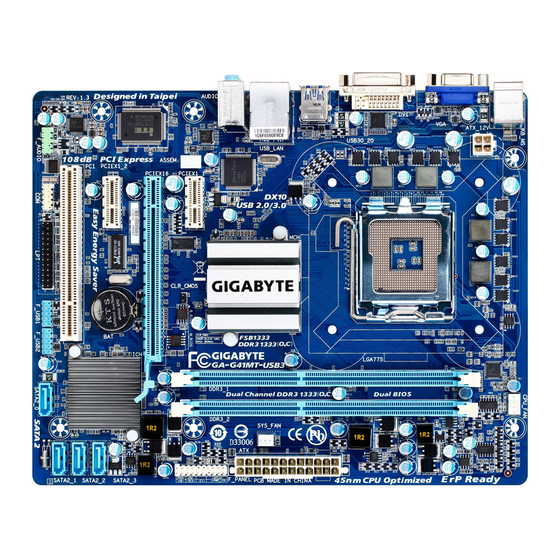 Gigabyte GA-G41MT-USB3 Manuales