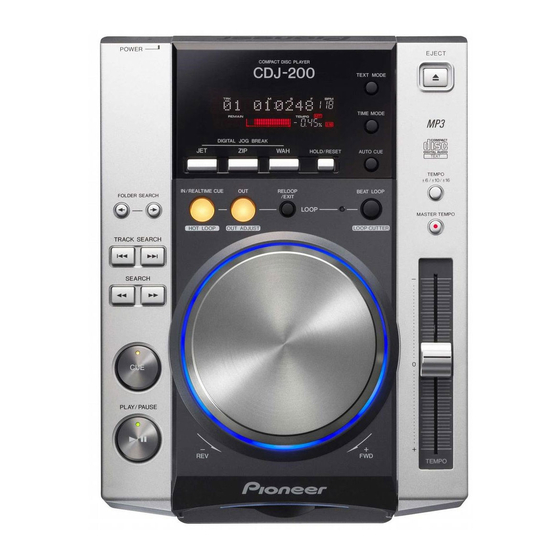 Pioneer CDJ-200 Manual De Instrucciones