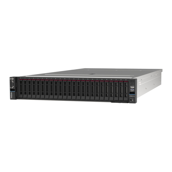 Lenovo ThinkSystem SR850 V3 Guía De Configuración