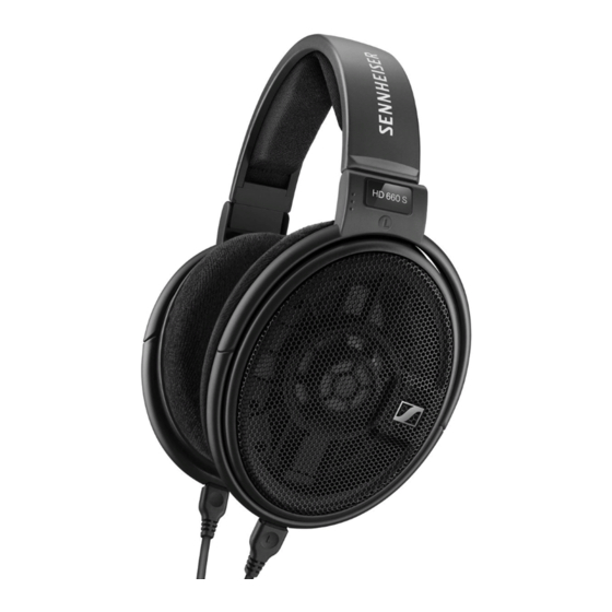 Sennheiser HD 660 S Instrucciones De Manejo