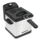 Elite Gourmet EDF1607 - 1.6 Qt. Freidora eléctrica de inmersión con manual de tapa