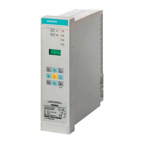 Siemens SIPROTEC 7SV600 Manual De Uso