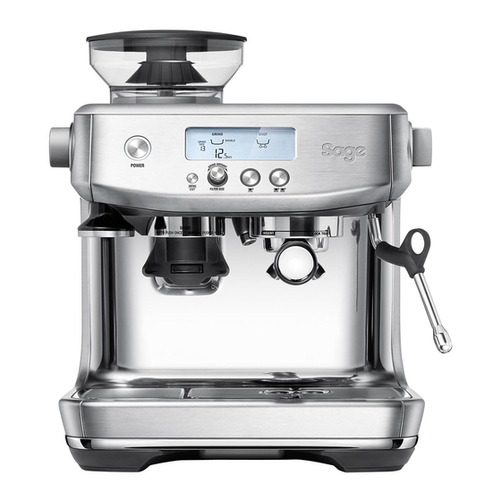 Sage the Barista Pro BES878 Guía Rápida De Inicio