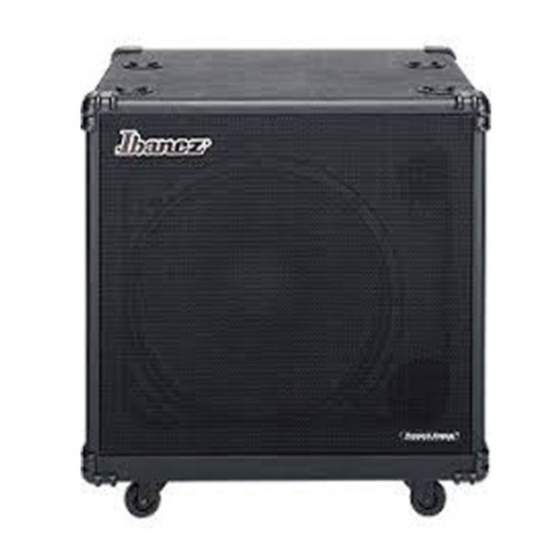 Ibanez Sound Wave 115S - Manual del Amplificador de Guitarra | ManualsLib