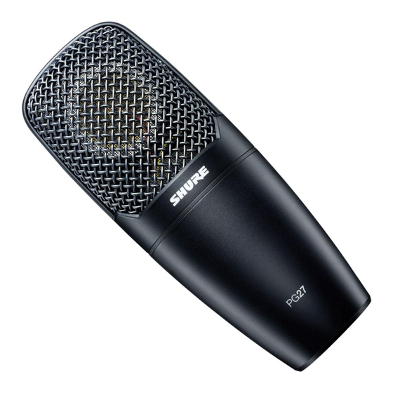 Shure PG27-USB Manual De Instrucciones