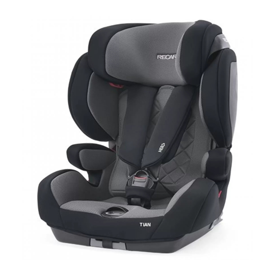 RECARO TIAN Manual De Instrucciones