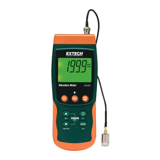 Extech Instruments SDL800 Manual Del Usuario