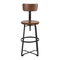 Sillas de Ruedas West Elm Industrial Stool With Back Seat Instrucciones De Ensamblaje