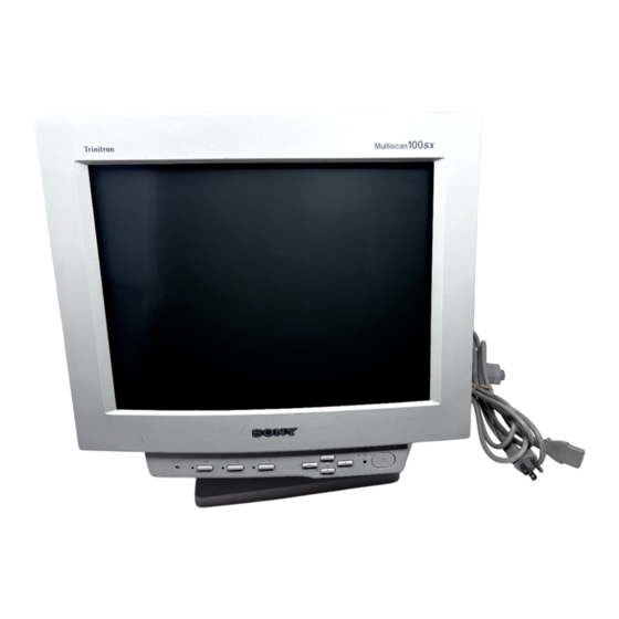 Sony Trinitron Multiscan 100sx Manual De Instrucciones