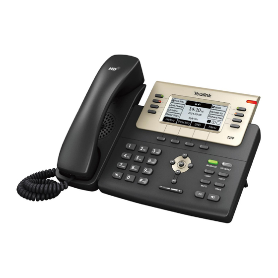 Yealink SIP-T27P Guia De Inicio Rapido