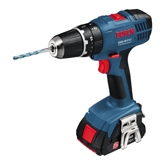 Bosch GSR 18-2-LI Professional Manual Original
