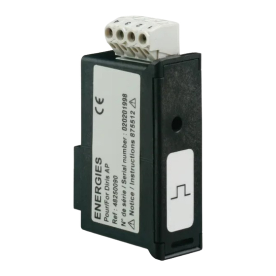 socomec DIRIS Ap kWh Manual De Instrucciones