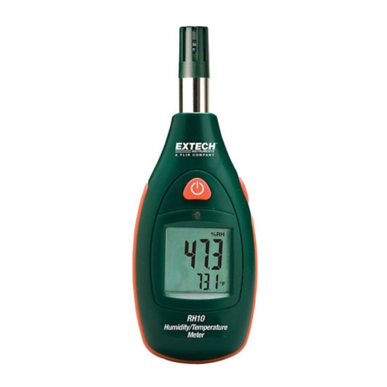 Extech Instruments RH10 Guia Del Usuario