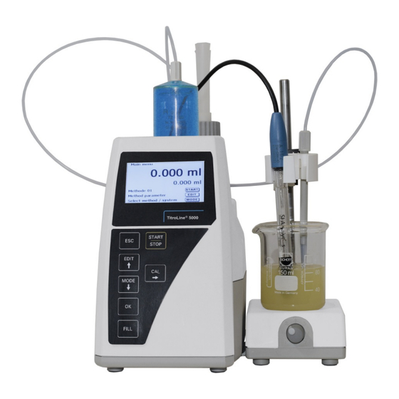 Xylem SI Analytics TitroLine 5000 Manual De Instrucciones