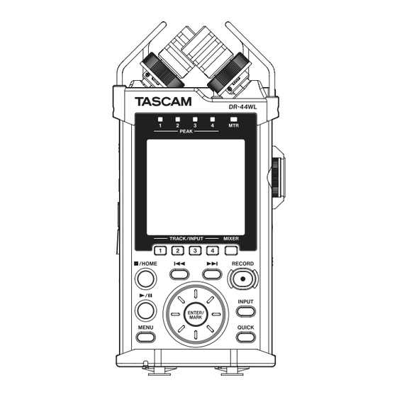 Tascam DR-44WL Manual Del Usuario
