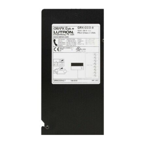 Lutron GRAFIK Eye GRX-CCO-8 Manual De Instrucciones