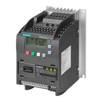 Siemens SINAMICS V20 Instrucciones De Servicio