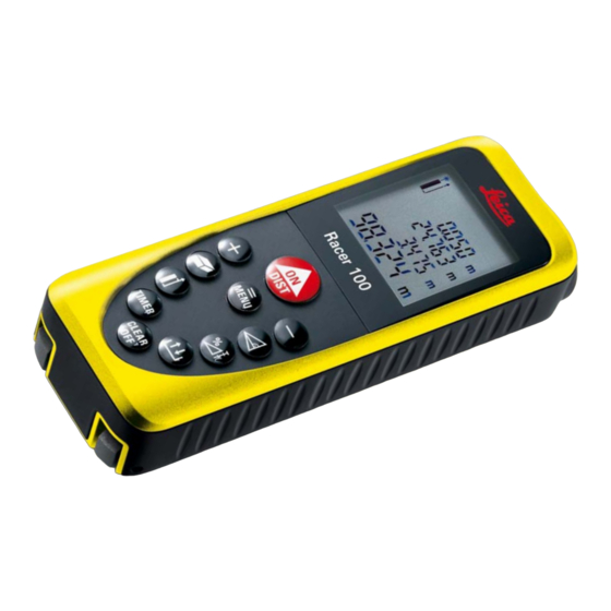 Leica Geosystems Racer 100 Manuales