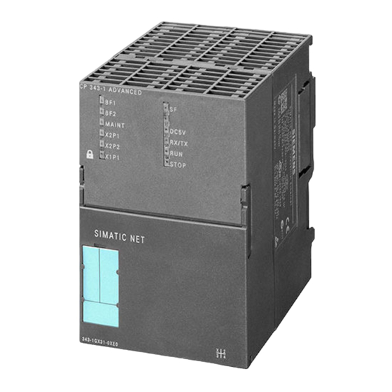 Siemens SIMATIC NET CP 343-1 Manual De Producto