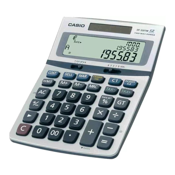 Casio DF-320TM Manuales