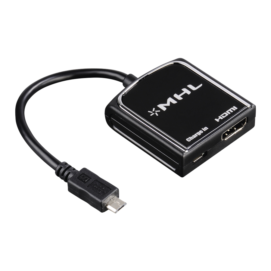 Hama MHL-Adapter Instrucciones De Uso