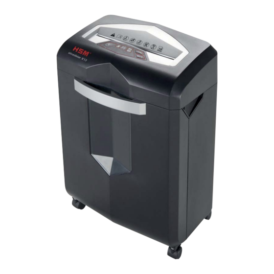 HSM shredstar X13 Instrucciones De Servicio