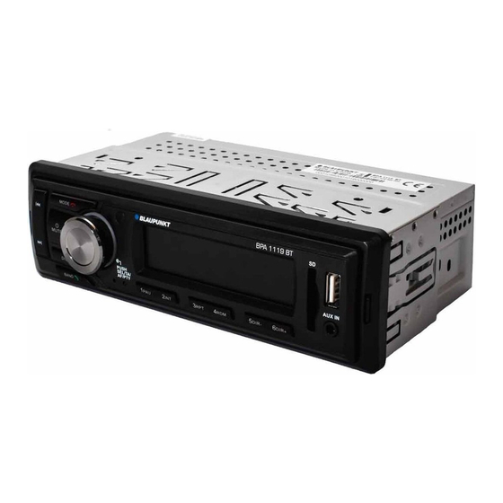 Blaupunkt BPA 1119 BT Manual Del Usuario