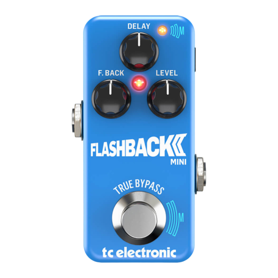 TC Electronic FLASHBACK 2 MINI DELAY Guia De Inicio Rapido