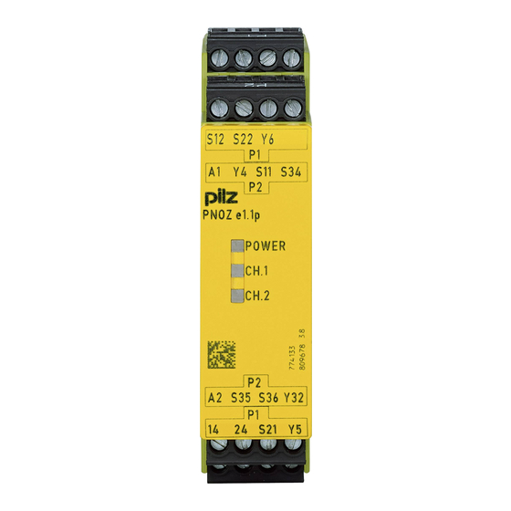 Pilz PNOZ e1.1p Instrucciones De Uso