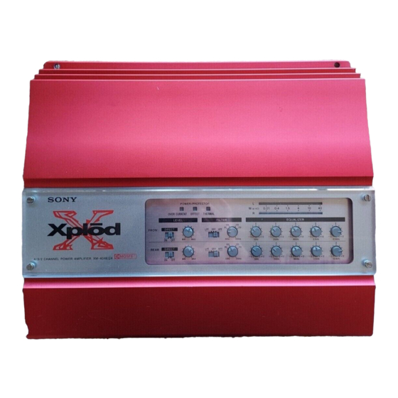 Sony XM-404EQX Manual De Instrucciones