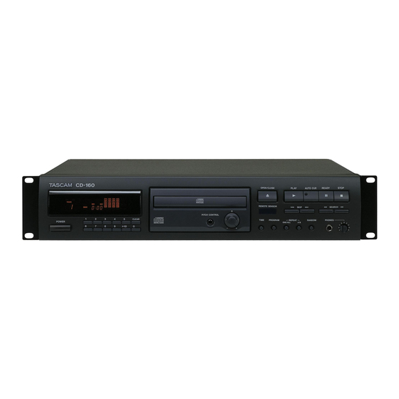 Teac TASCAM CD-160 Manual Del Usuario