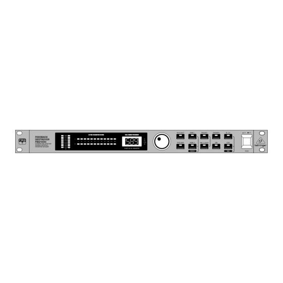 Behringer FEEDBACK DESTROYER FBQ1000 Guia De Inicio Rapido