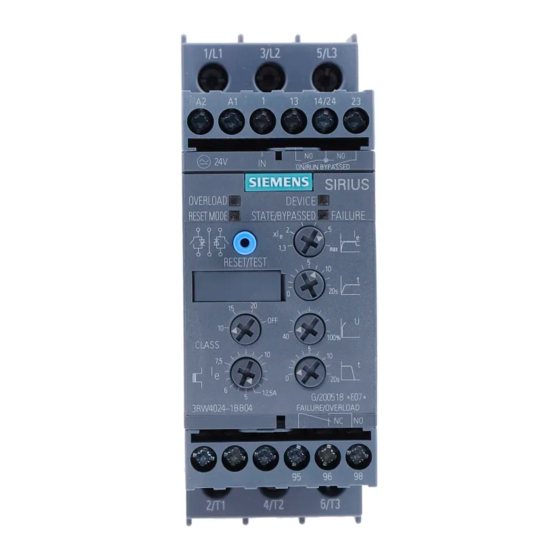 Siemens Sirius Rw Serie Manual Del Usuario Descargar En Pdf Manualslib